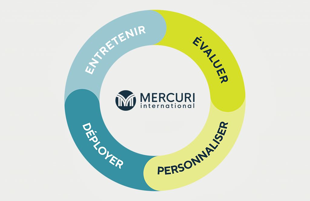 la formation commerciale: schéma expliquant l'approche de Mercuri International